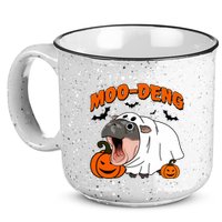 Funny Moo Deng Halloween Boo Ghost Costume Moo Deng Lover 15oz Campfire Ceramic Mug