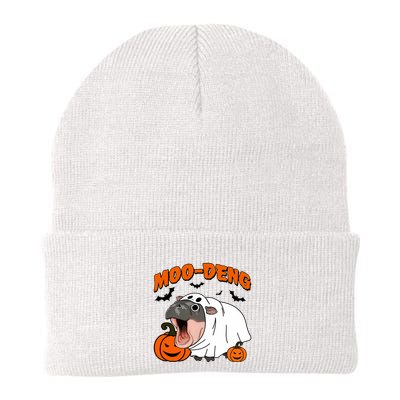 Funny Moo Deng Halloween Boo Ghost Costume Moo Deng Lover Beanie