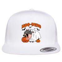 Funny Moo Deng Halloween Boo Ghost Costume Moo Deng Lover Flatbill Hat