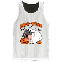 Funny Moo Deng Halloween Boo Ghost Costume Moo Deng Lover Mesh Reversible Basketball Jersey Tank