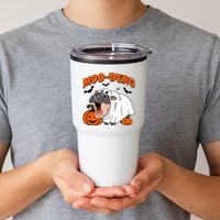 Funny Moo Deng Halloween Boo Ghost Costume Moo Deng Lover Tumbler