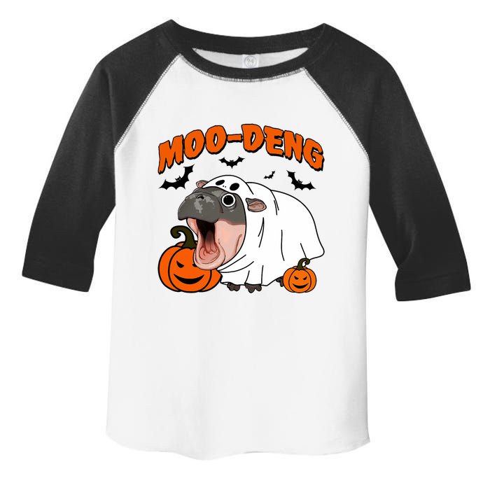 Funny Moo Deng Halloween Boo Ghost Costume Moo Deng Lover Toddler Fine Jersey T-Shirt