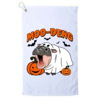 Funny Moo Deng Halloween Boo Ghost Costume Moo Deng Lover Golf Towel
