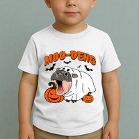 Funny Moo Deng Halloween Boo Ghost Costume Moo Deng Lover Toddler T-Shirt