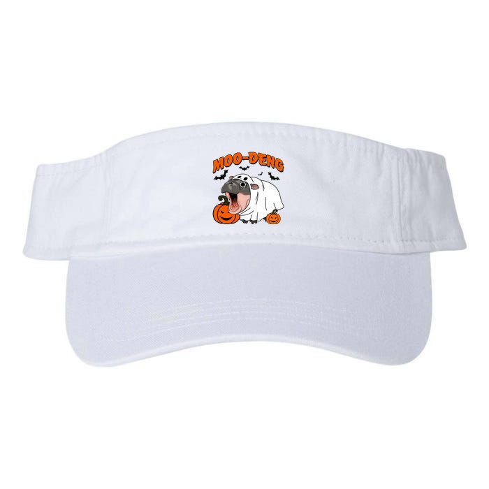 Funny Moo Deng Halloween Boo Ghost Costume Moo Deng Lover Visor