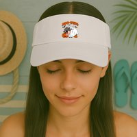 Funny Moo Deng Halloween Boo Ghost Costume Moo Deng Lover Visor