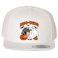 Funny Moo Deng Halloween Boo Ghost Costume Moo Deng Lover Wool Snapback Cap