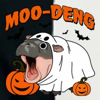 Funny Moo Deng Halloween Boo Ghost Costume Moo Deng Lover Infant Baby Jersey Bodysuit