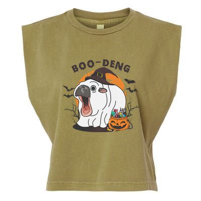 Funny Moo Deng Pumpkin Halloween Costumes Pygmy Hippopotamus Gift Garment-Dyed Women's Muscle Tee