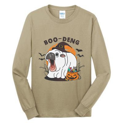 Funny Moo Deng Pumpkin Halloween Costumes Pygmy Hippopotamus Gift Tall Long Sleeve T-Shirt
