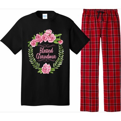 Floral Mothers Day Meaningful Gift With Blessed Grandma Design Meaningful Gift Pajama Set