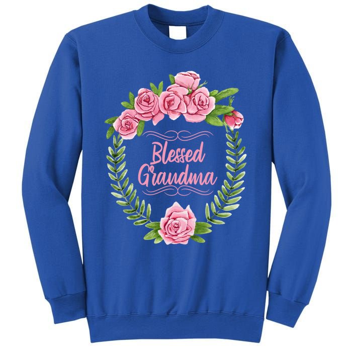 Floral Mothers Day Meaningful Gift With Blessed Grandma Design Meaningful Gift Sweatshirt