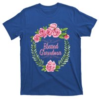 Floral Mothers Day Meaningful Gift With Blessed Grandma Design Meaningful Gift T-Shirt