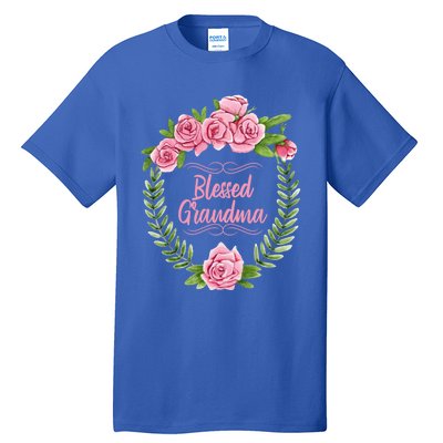 Floral Mothers Day Meaningful Gift With Blessed Grandma Design Meaningful Gift Tall T-Shirt