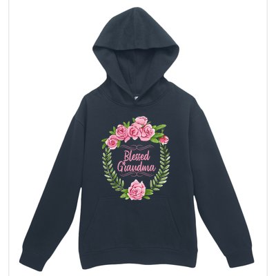 Floral Mothers Day Meaningful Gift With Blessed Grandma Design Meaningful Gift Urban Pullover Hoodie