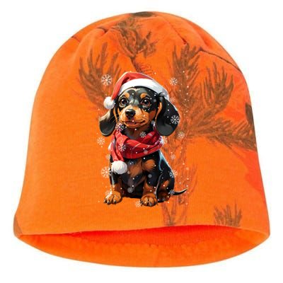 Funny Merry Doxie Christmas Dachshund Xmas Pajama Gift Kati - Camo Knit Beanie