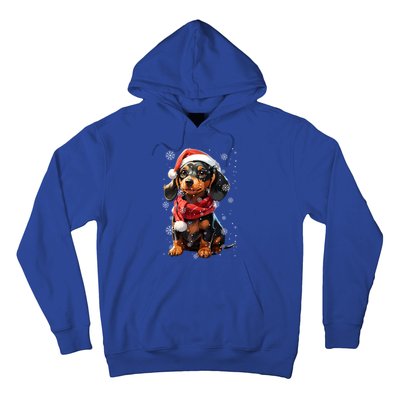 Funny Merry Doxie Christmas Dachshund Xmas Pajama Gift Hoodie