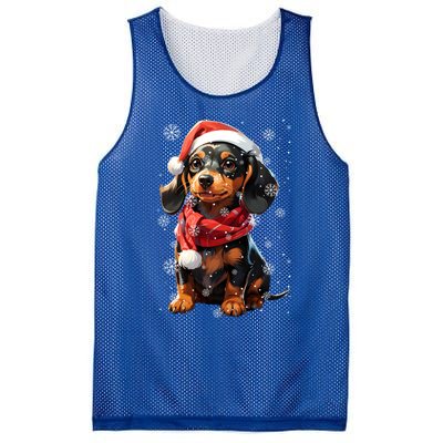 Funny Merry Doxie Christmas Dachshund Xmas Pajama Gift Mesh Reversible Basketball Jersey Tank