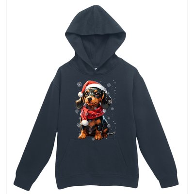 Funny Merry Doxie Christmas Dachshund Xmas Pajama Gift Urban Pullover Hoodie