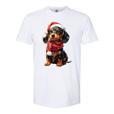 Funny Merry Doxie Christmas Dachshund Xmas Pajama Gift Softstyle CVC T-Shirt