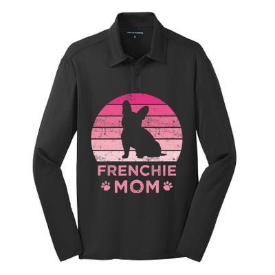 Frenchie Mom Dog Moms Mamma French Bulldog Cute Gift Silk Touch Performance Long Sleeve Polo