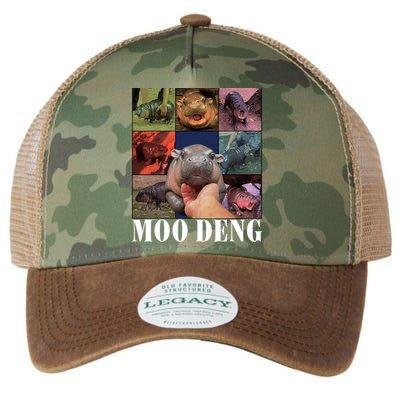 Funny Moo Deng Baby Pygmy Hippo Cute Zoo For Family Legacy Tie Dye Trucker Hat
