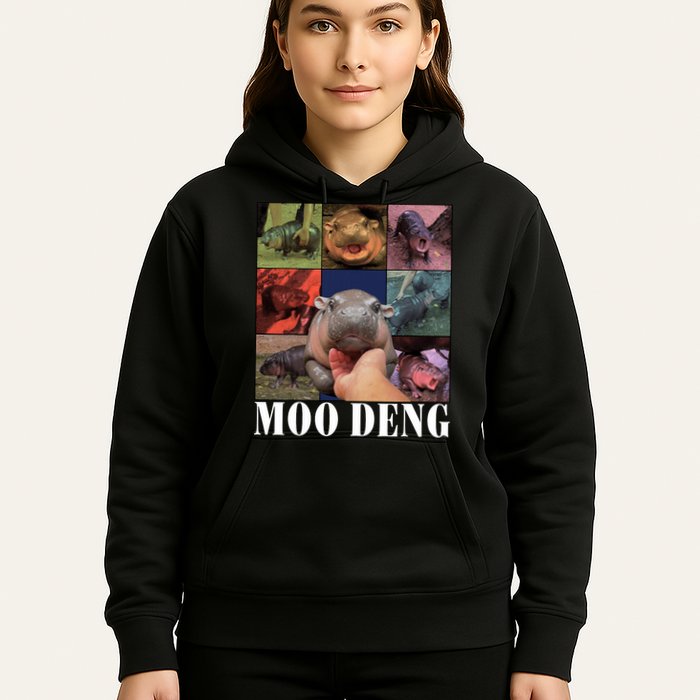 Funny Moo Deng Baby Pygmy Hippo Cute Zoo For Family Hoodie
