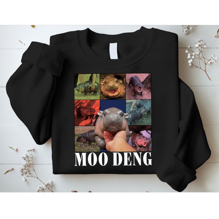 Funny Moo Deng Baby Pygmy Hippo Cute Zoo For Family Sweatshirt