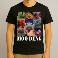 Funny Moo Deng Baby Pygmy Hippo Cute Zoo For Family T-Shirt