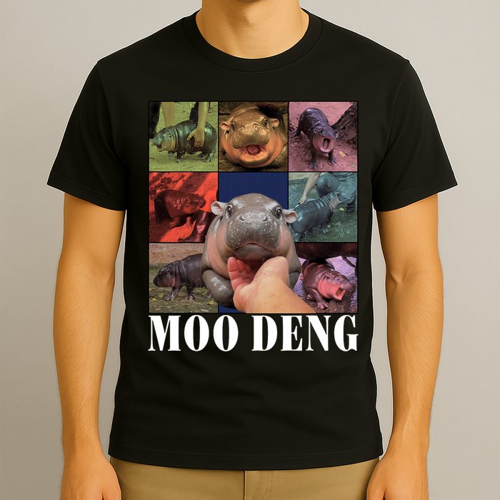 Funny Moo Deng Baby Pygmy Hippo Cute Zoo For Family T-Shirt