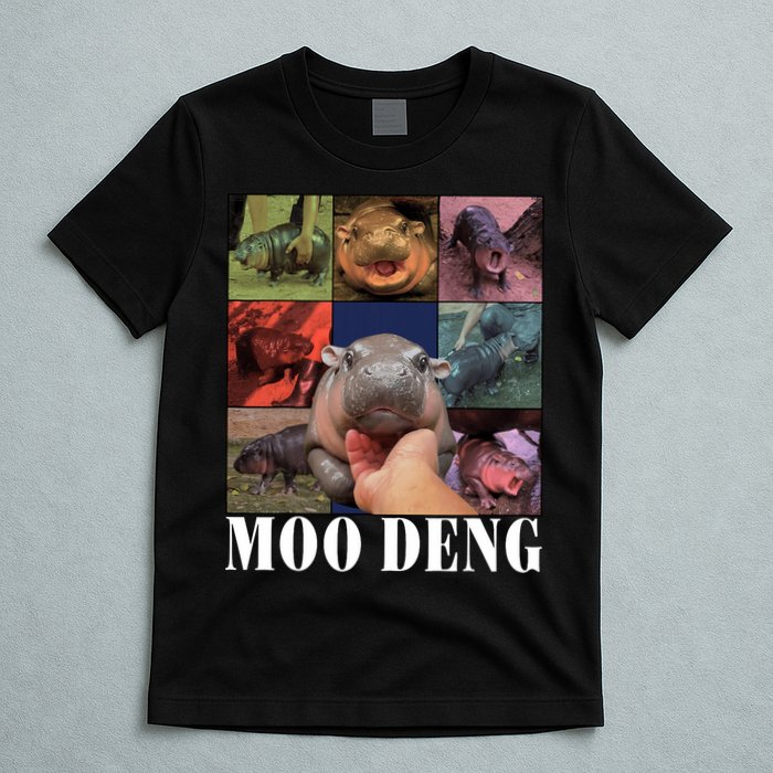 Funny Moo Deng Baby Pygmy Hippo Cute Zoo For Family T-Shirt