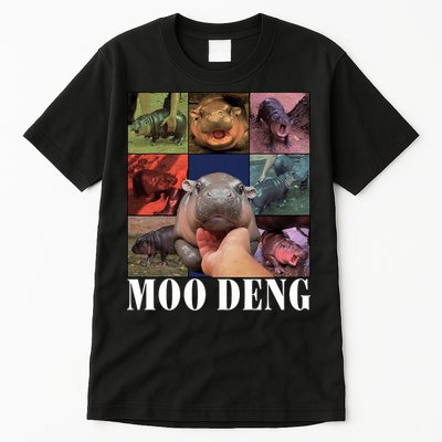 Funny Moo Deng Baby Pygmy Hippo Cute Zoo For Family Tall T-Shirt