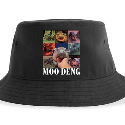 Funny Moo Deng Baby Pygmy Hippo Cute Zoo For Family Sustainable Bucket Hat