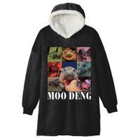 Funny Moo Deng Baby Pygmy Hippo Cute Zoo For Family Hooded Wearable Blanket