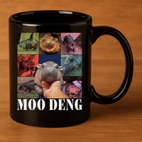 Funny Moo Deng Baby Pygmy Hippo Cute Zoo For Family 11oz C Handle Ceramic Mug