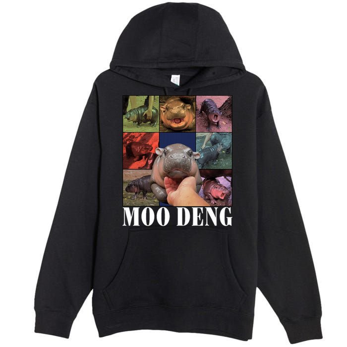 Funny Moo Deng Baby Pygmy Hippo Cute Zoo For Family Premium Pullover Hoodie