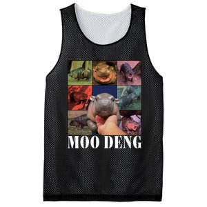 Funny Moo Deng Baby Pygmy Hippo Cute Zoo For Family Mesh Reversible Basketball Jersey Tank