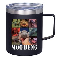 Funny Moo Deng Baby Pygmy Hippo Cute Zoo For Family 12oz Stainless Steel Coffee Mug
