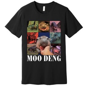 Funny Moo Deng Baby Pygmy Hippo Cute Zoo For Family Premium T-Shirt