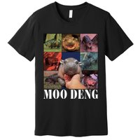 Funny Moo Deng Baby Pygmy Hippo Cute Zoo For Family Premium T-Shirt