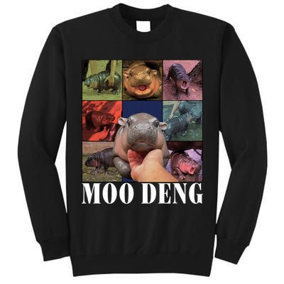 Funny Moo Deng Baby Pygmy Hippo Cute Zoo For Family Tall Sweatshirt