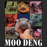 Funny Moo Deng Baby Pygmy Hippo Cute Zoo For Family 25L Jumbo Tote