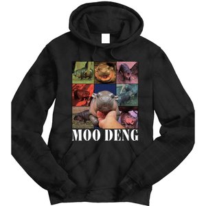 Funny Moo Deng Baby Pygmy Hippo Cute Zoo For Family Tie Dye Hoodie