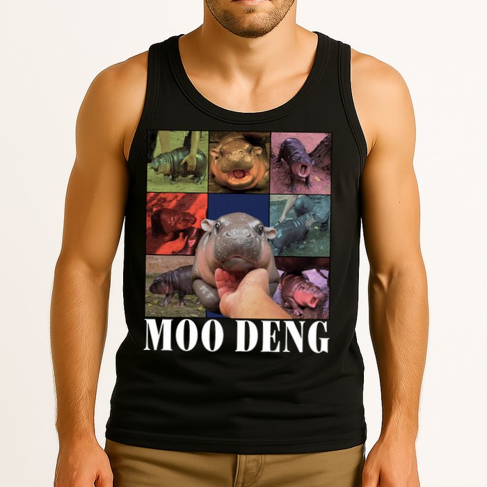 Funny Moo Deng Baby Pygmy Hippo Cute Zoo For Family Tank Top