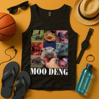Funny Moo Deng Baby Pygmy Hippo Cute Zoo For Family Tank Top