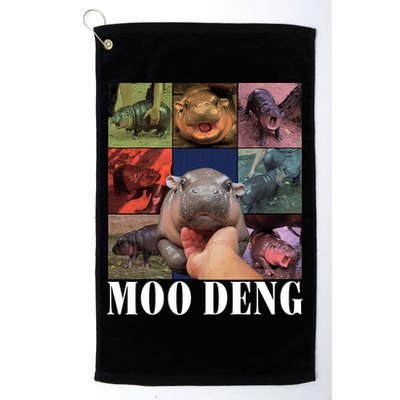 Funny Moo Deng Baby Pygmy Hippo Cute Zoo For Family Golf Towel