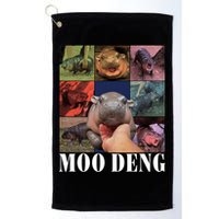 Funny Moo Deng Baby Pygmy Hippo Cute Zoo For Family Golf Towel