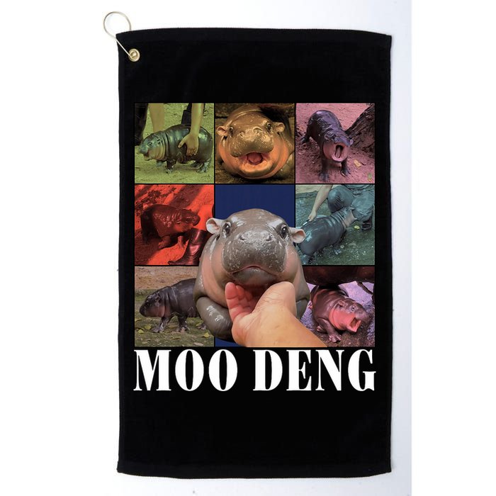 Funny Moo Deng Baby Pygmy Hippo Cute Zoo For Family Golf Towel