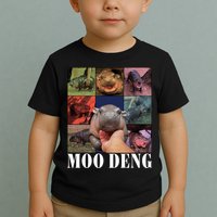 Funny Moo Deng Baby Pygmy Hippo Cute Zoo For Family Toddler T-Shirt
