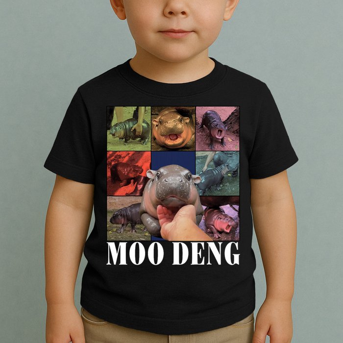 Funny Moo Deng Baby Pygmy Hippo Cute Zoo For Family Toddler T-Shirt